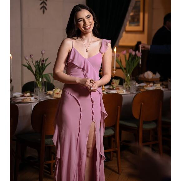 RARE!!! MANGO BLOGGER FAVE!!! Asymmetric Maxi Dress NWT - Picture 7 of 16